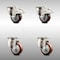 Service Caster 3.5 Inch 316SS Maroon Polyurethane Wheel Swivel Plate Caster Lock Brakes, 2PK SCC-SS316TTL20S3514-PPUB-MRN-2-S-2 - alternate 1